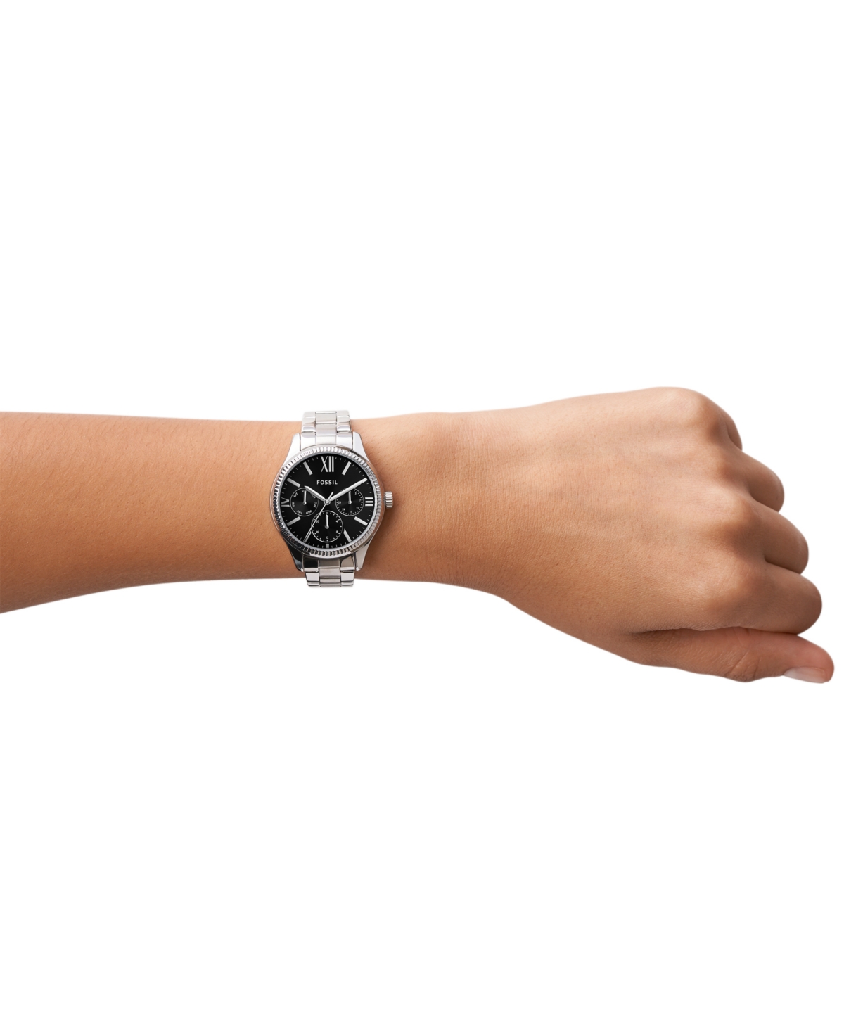 Fossil His and Her Multifunction Silver-Tone Stainless Steel Watch Set, 42mm 36mm - Silver-Tone