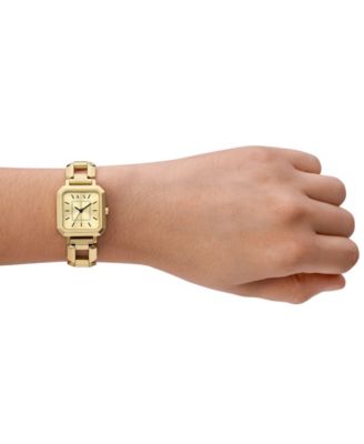 Women's Three Hand Gold-Tone Stainless Steel Watch 27mm