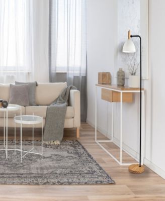 60" Wood Peyton Floor Lamp