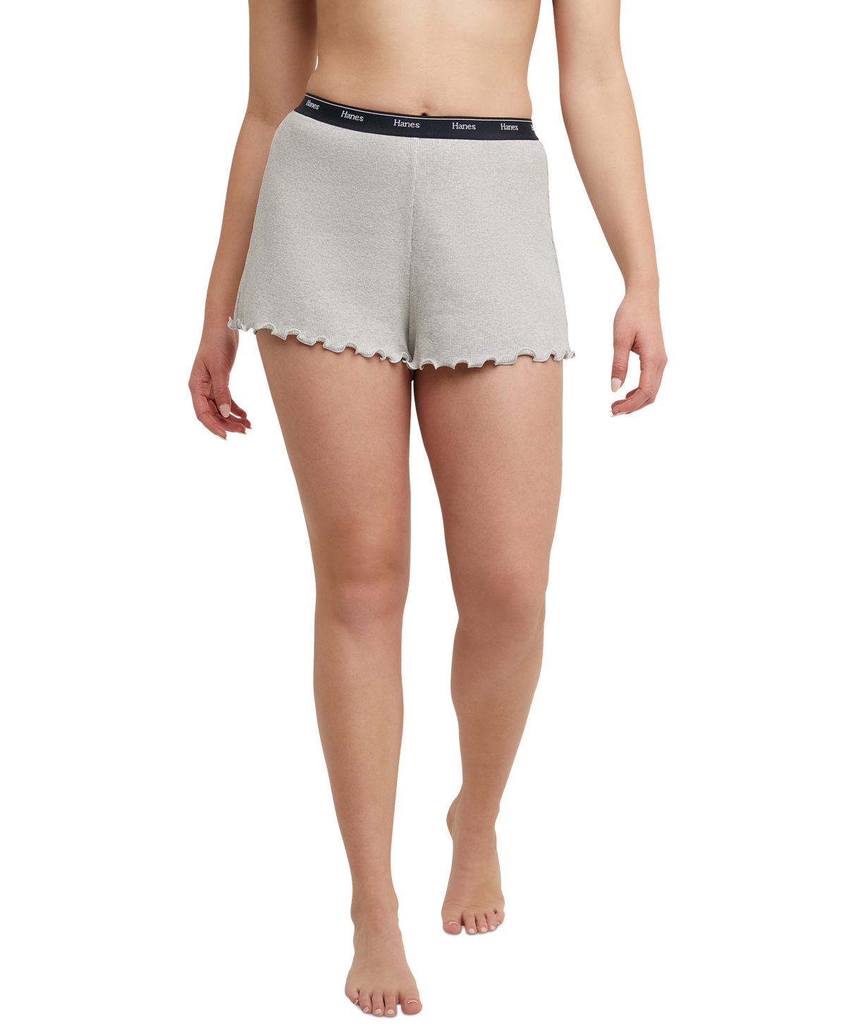 Women's Originals Cozywear Ribbed Ruffled Shorts OG118 - Urban Lilac