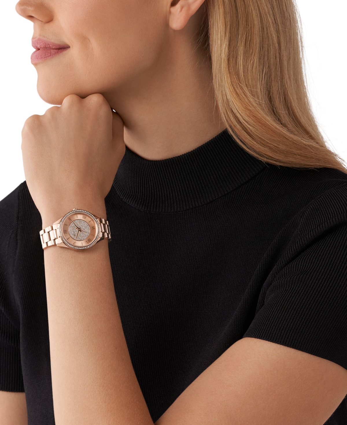 Michael Kors Women's Lauryn Three-Hand Rose Gold-Tone Stainless Steel Watch 33mm - Rose Gold-Tone