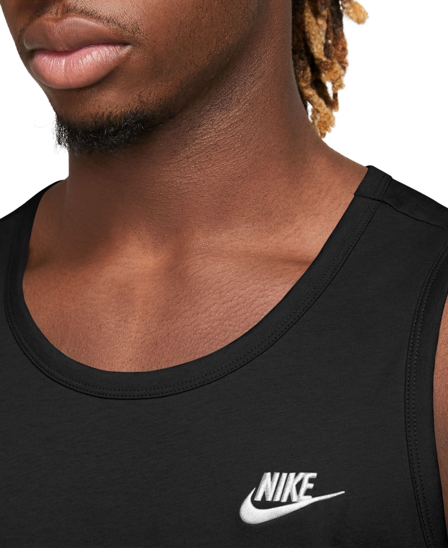 Мужская майка Nike Sportswear Club, цвет: Чёрный / Белый — фото 3