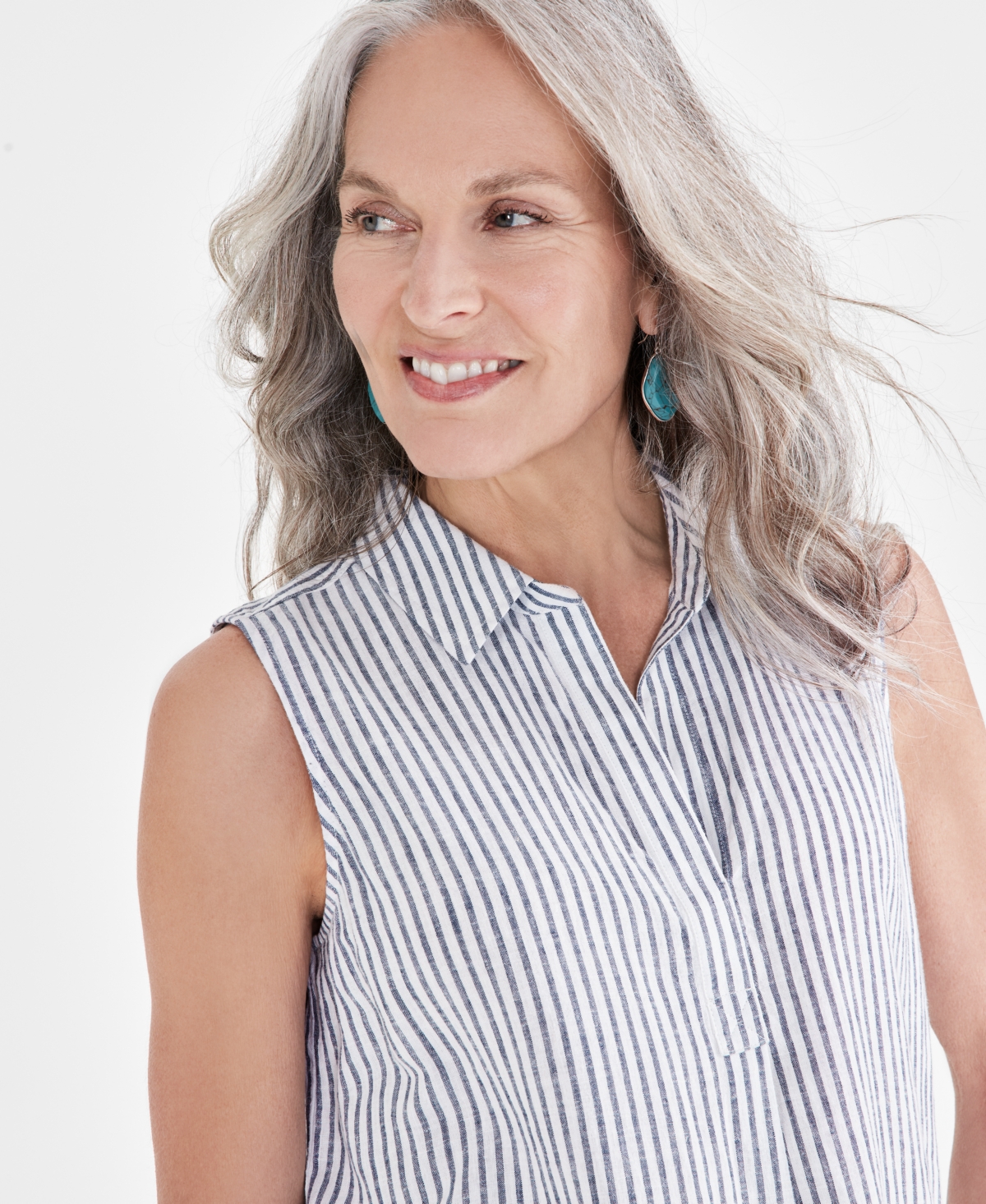 Style & Co Women's Sleeveless Popover Shirt, Created for Macy's