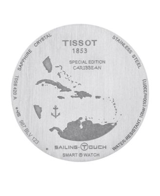 Men's Swiss Sailing Touch Blue Rubber Strap Watch 45mm