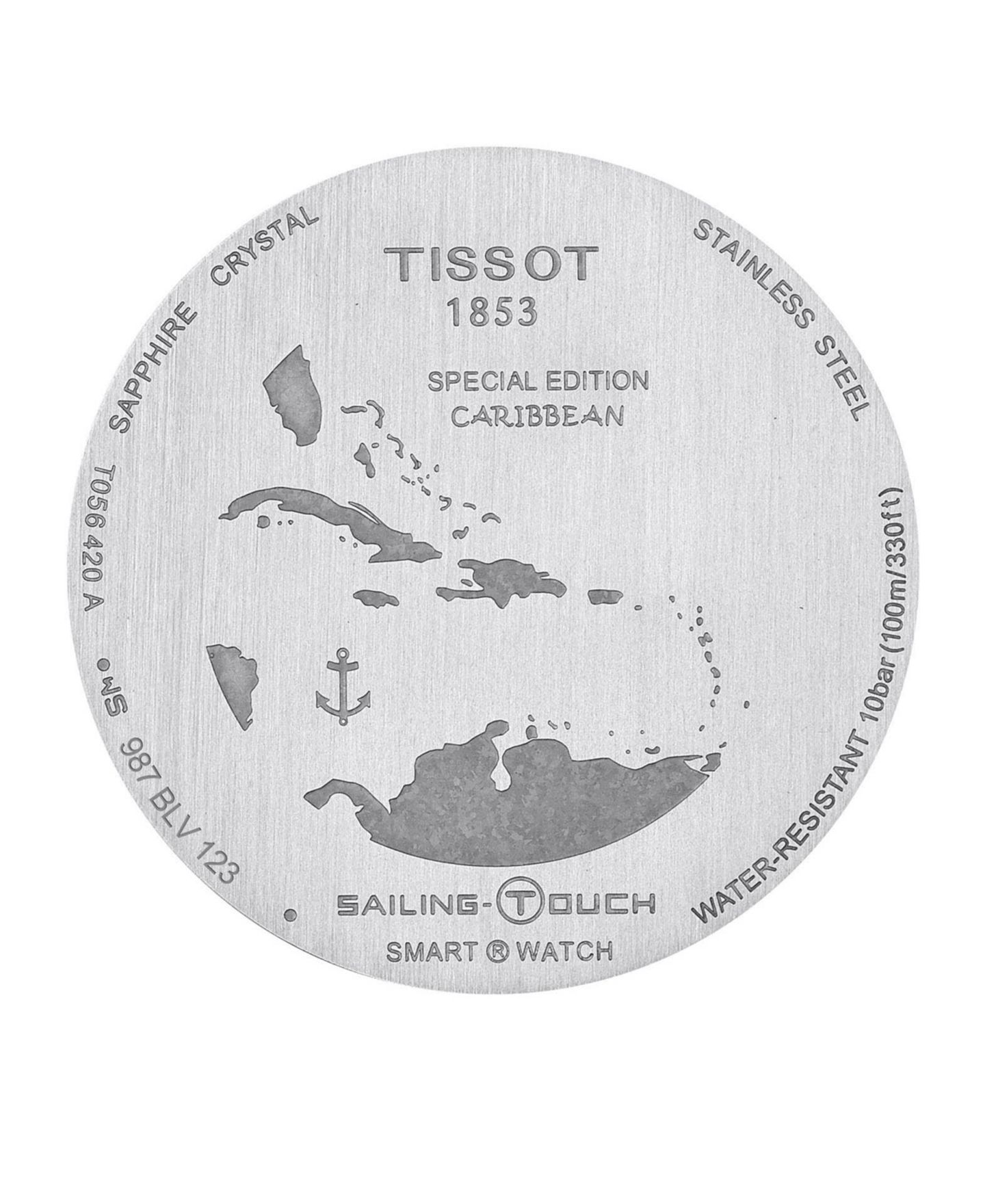 Мужские часы Tissot Swiss Sailing Touch Blue Rubber Strap Watch 45mm — фото 2