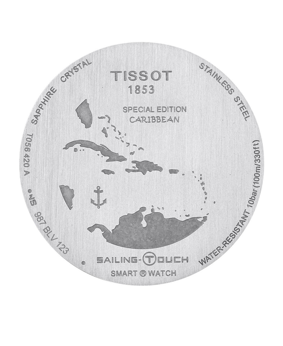 Tissot Men's Swiss Sailing Touch Blue Rubber Strap Watch 45mm In No Color