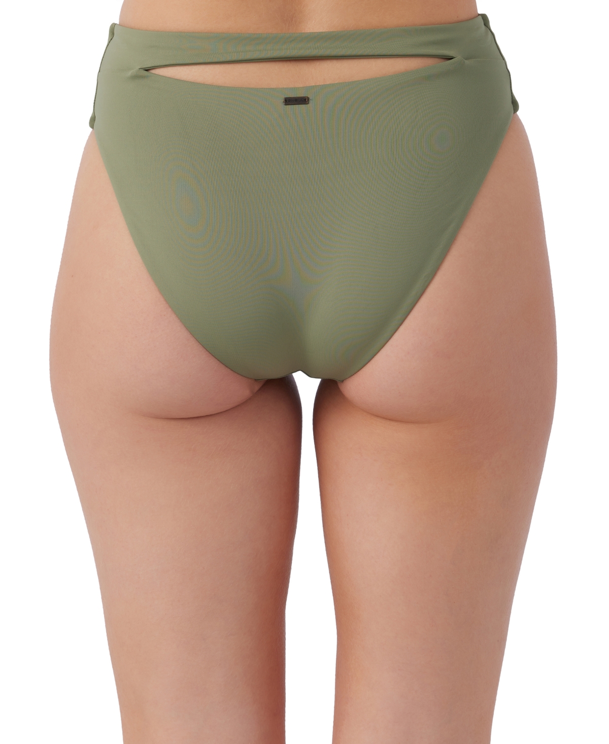 Shop O'neill Juniors' Saltwater Solids Max High-waisted Bottoms In Oil Green