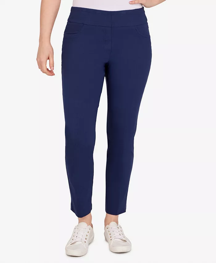 Petite Mid-Rise Pull-On Straight Solar Millennium Tech Ankle Pants