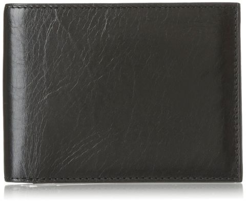 Bosca Men's Old Leather Continental ID Wallet, Black