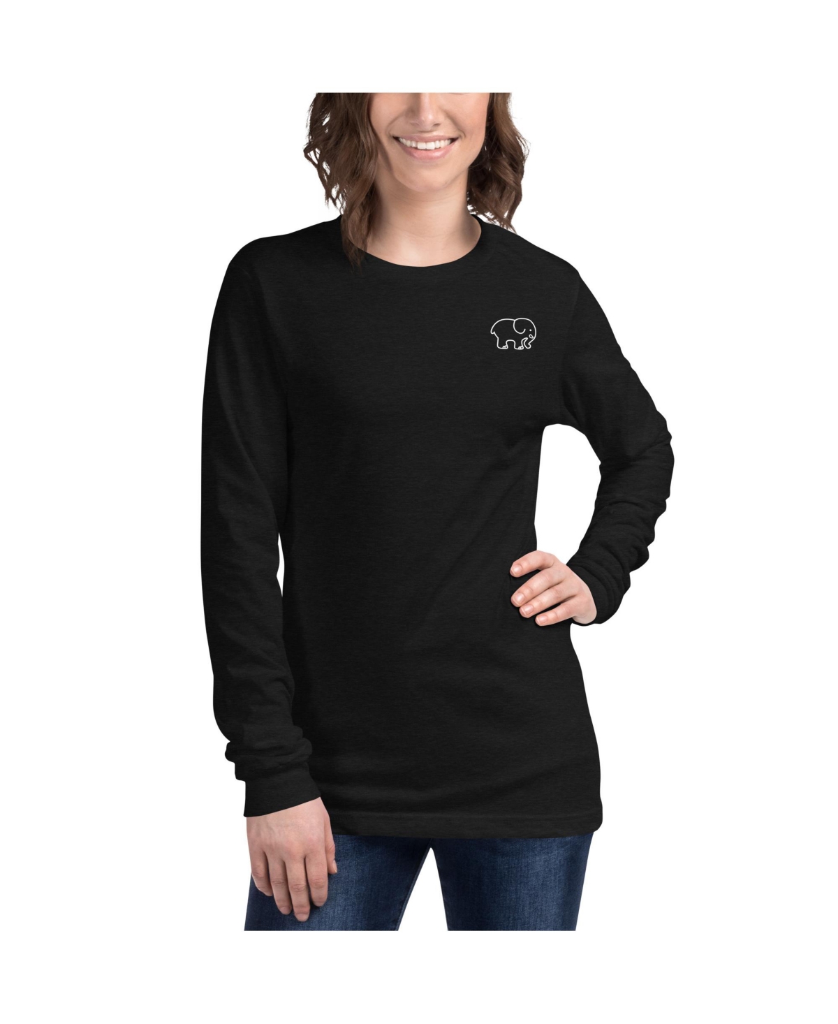 Women's Moonlight Long Sleeve Unisex T-Shirt - Black