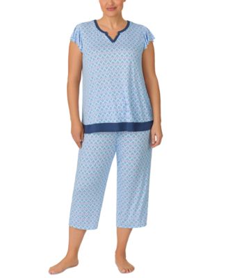 Ellen Tracy Plus Size 2 Pc. Printed Cropped Pajamas Set Macy s