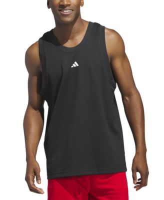 adidas - Men's Legends Sleeveless 3-Stripes Logo Basketball Tank