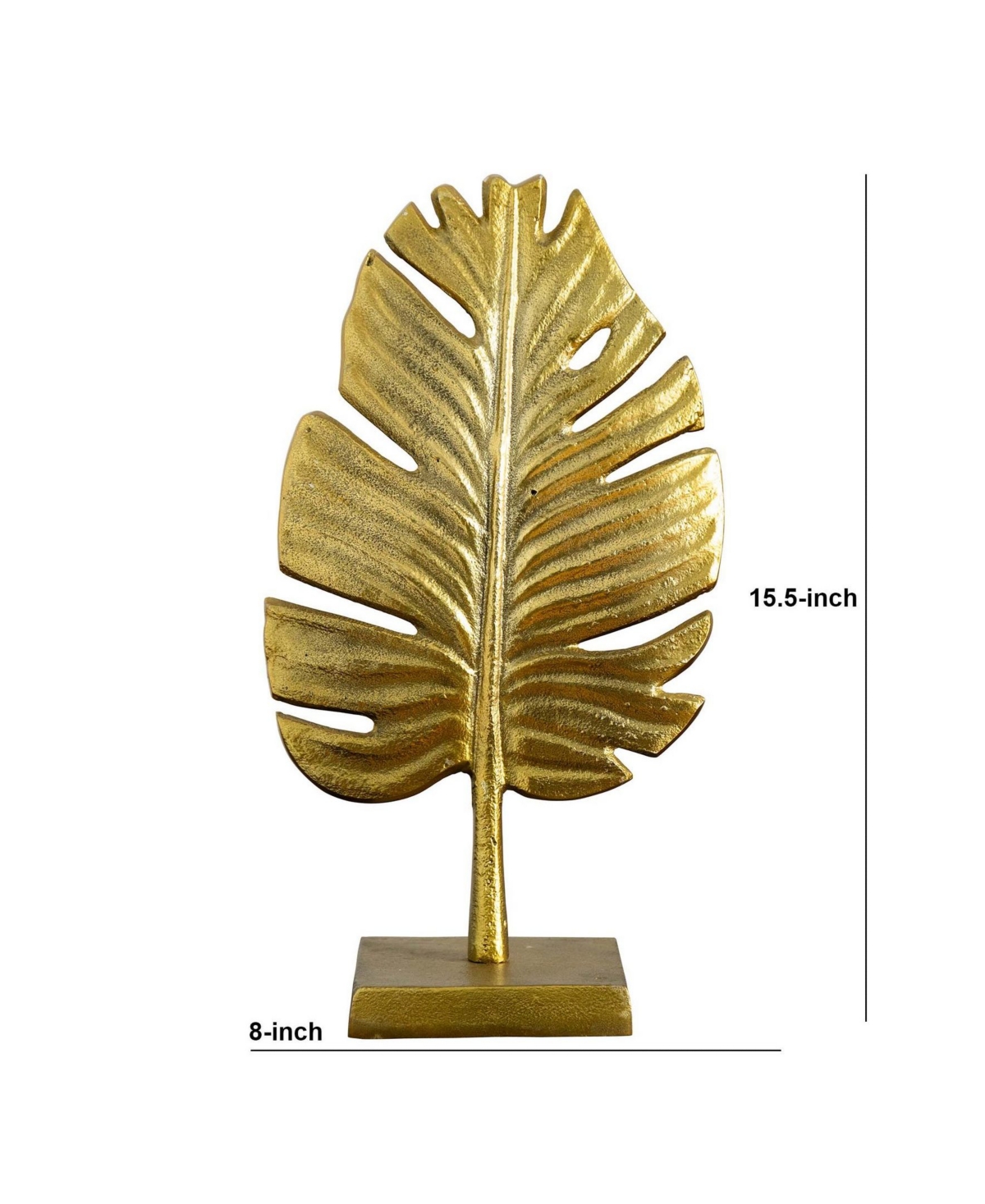 Nearly Natural 15.5in. Golden Leaf Sculpture Decorative Accent