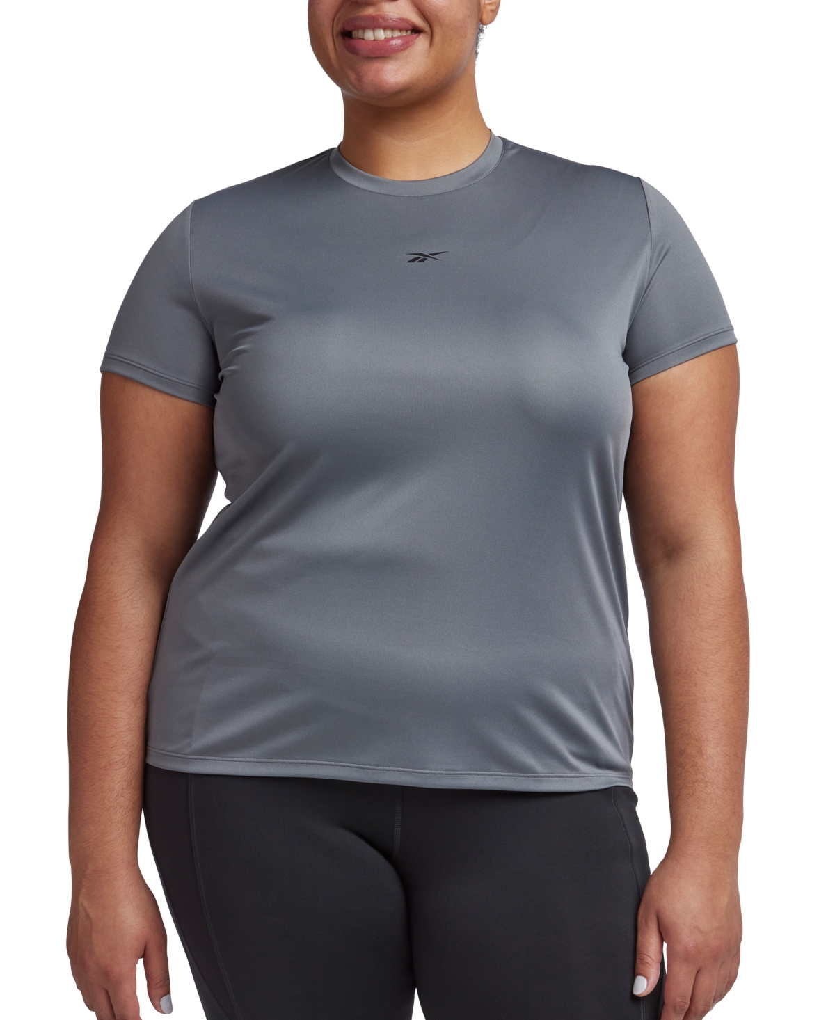 Plus Size Performance Tech Short-Sleeve Tee - Cold Grey