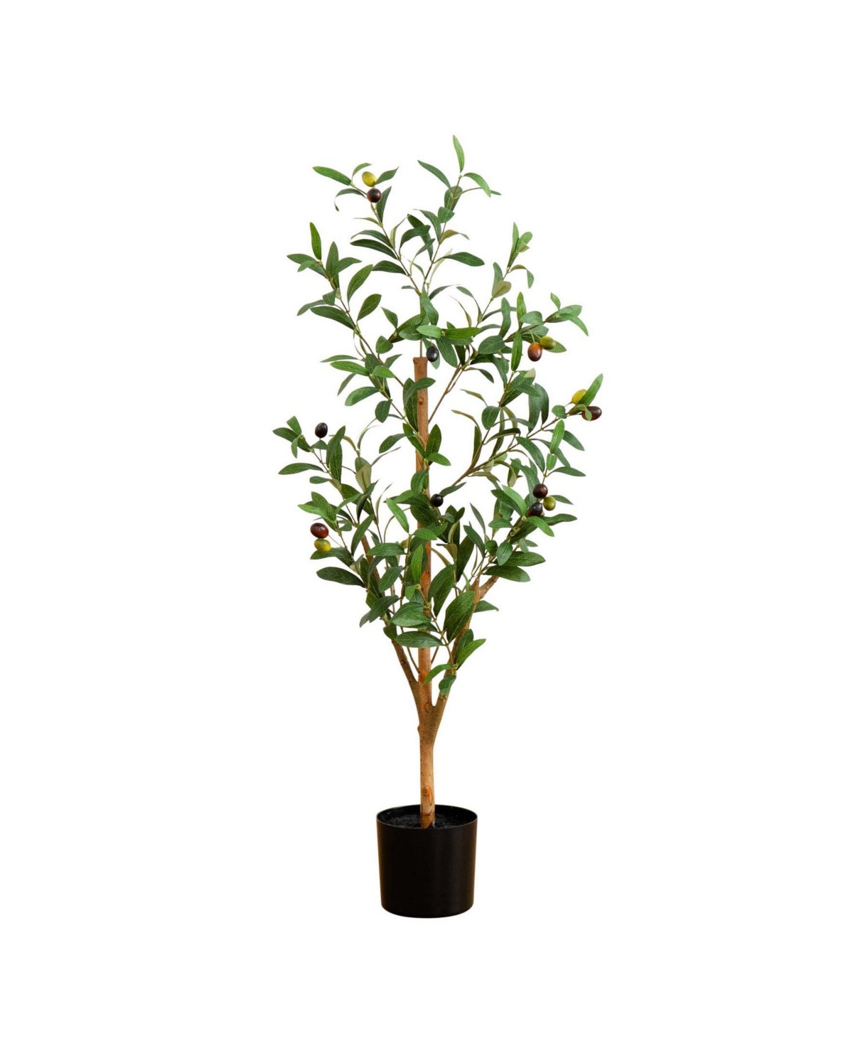 Nearly Natural 3ft. Artificial Olive Tree With Natural Trunk In Green