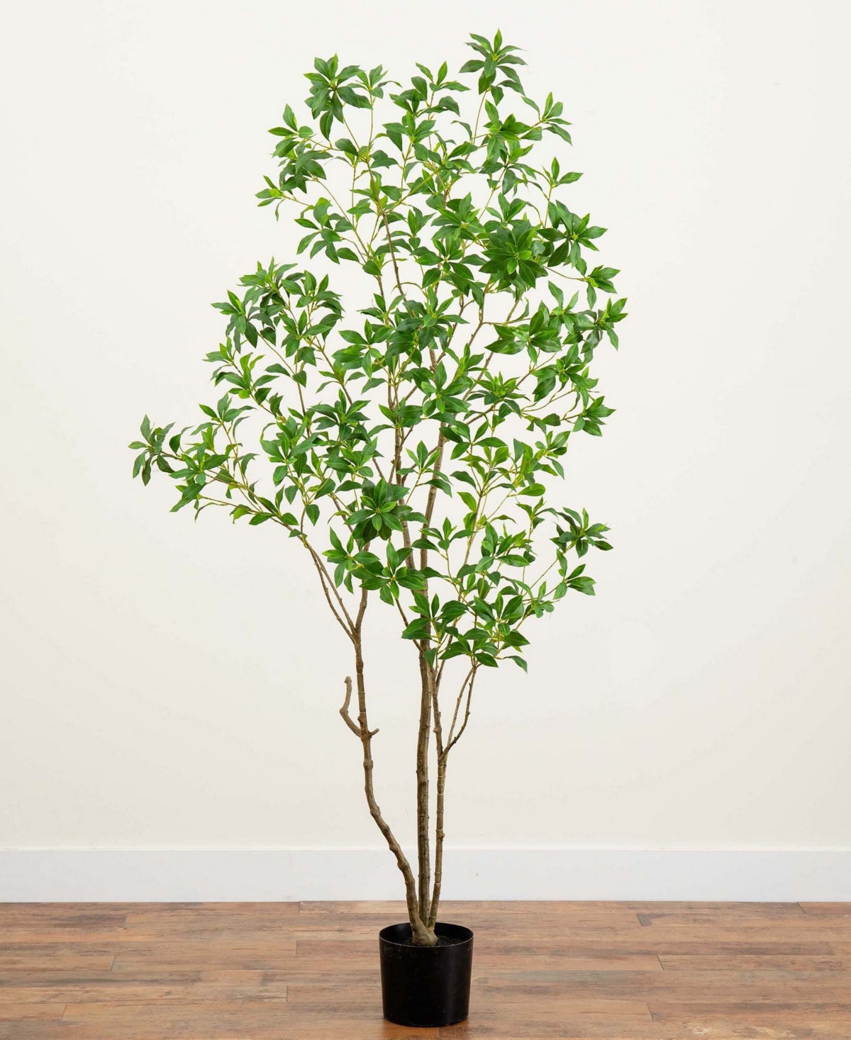 Nearly Natural 7ft. Artificial Minimalist Japanese Pieris Tree With Real Touch Leaves In Green
