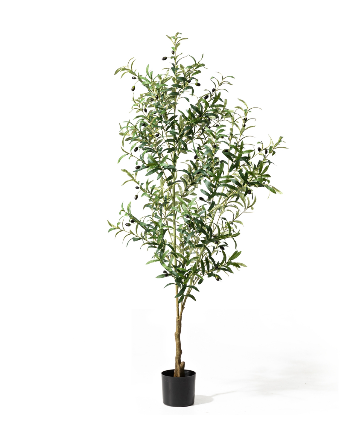 Glitzhome 6ft. Faux Olive Tree In Pot In Multi