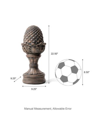 Artischocken Gartenstatue Aus MGO/Fiberglas – Witterungsbeständig & Leicht | 41 Cm Hoch, Grau