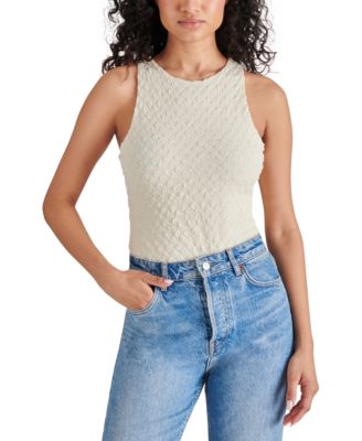 Steve Madden - Women's Nico Textured Sleeveless Bodysuit
