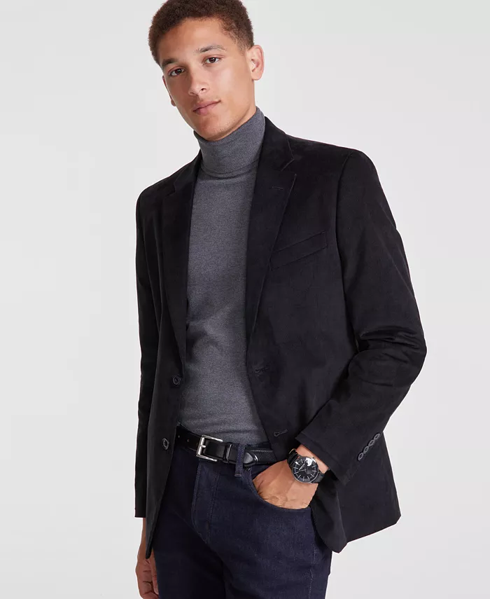 Men's Modern-Fit Solid Stretch Corduroy Elbow Patch Sport Coat - thumbnail 10