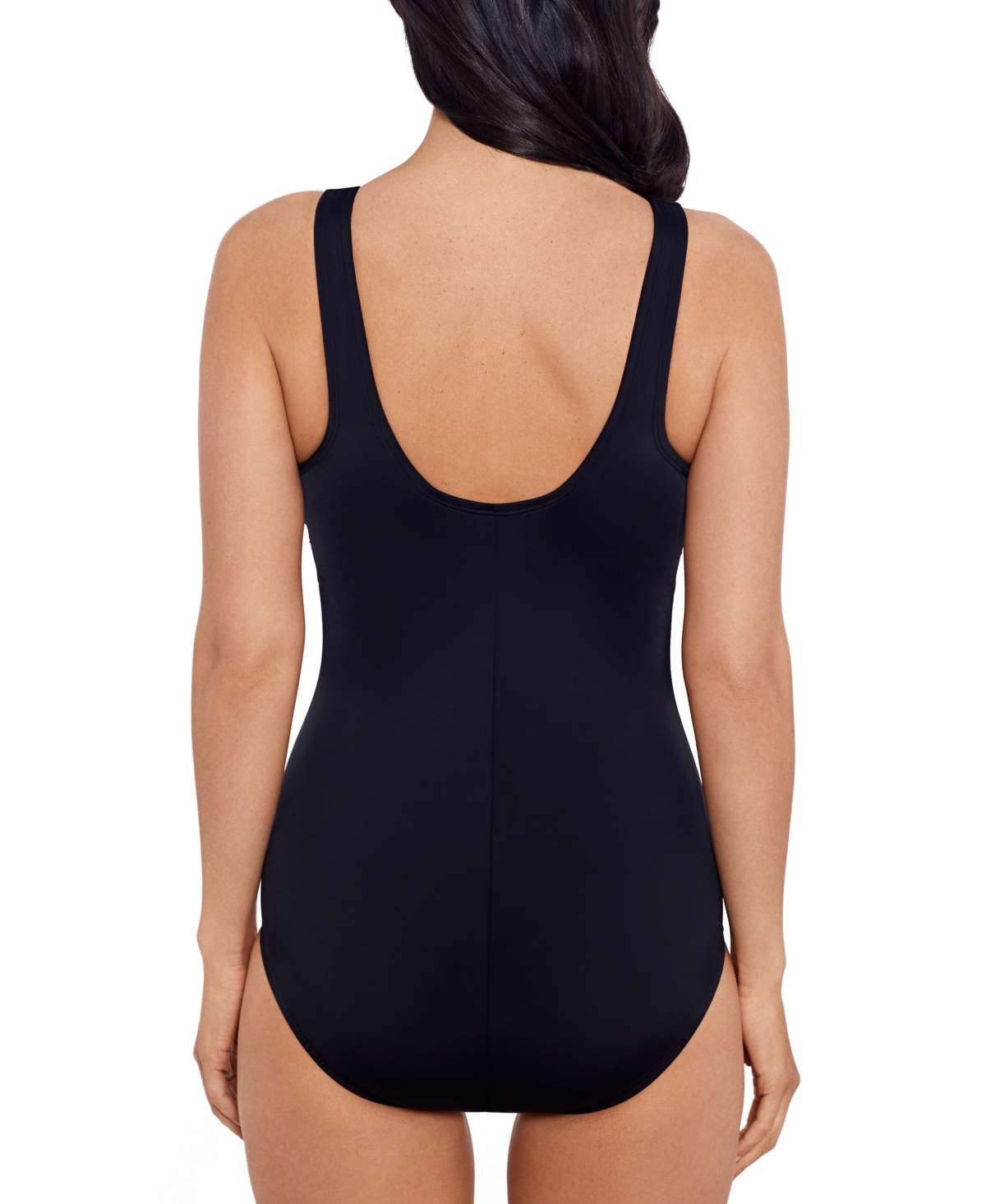 Shop Swim Solutions Women's High-neck One-piece Swimsuit In Black,white