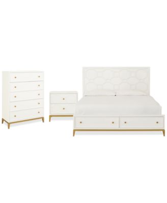 Furniture - Chelsea 3-Pc. Bedroom Set (King Storage Bed, Chest & Nightstand)