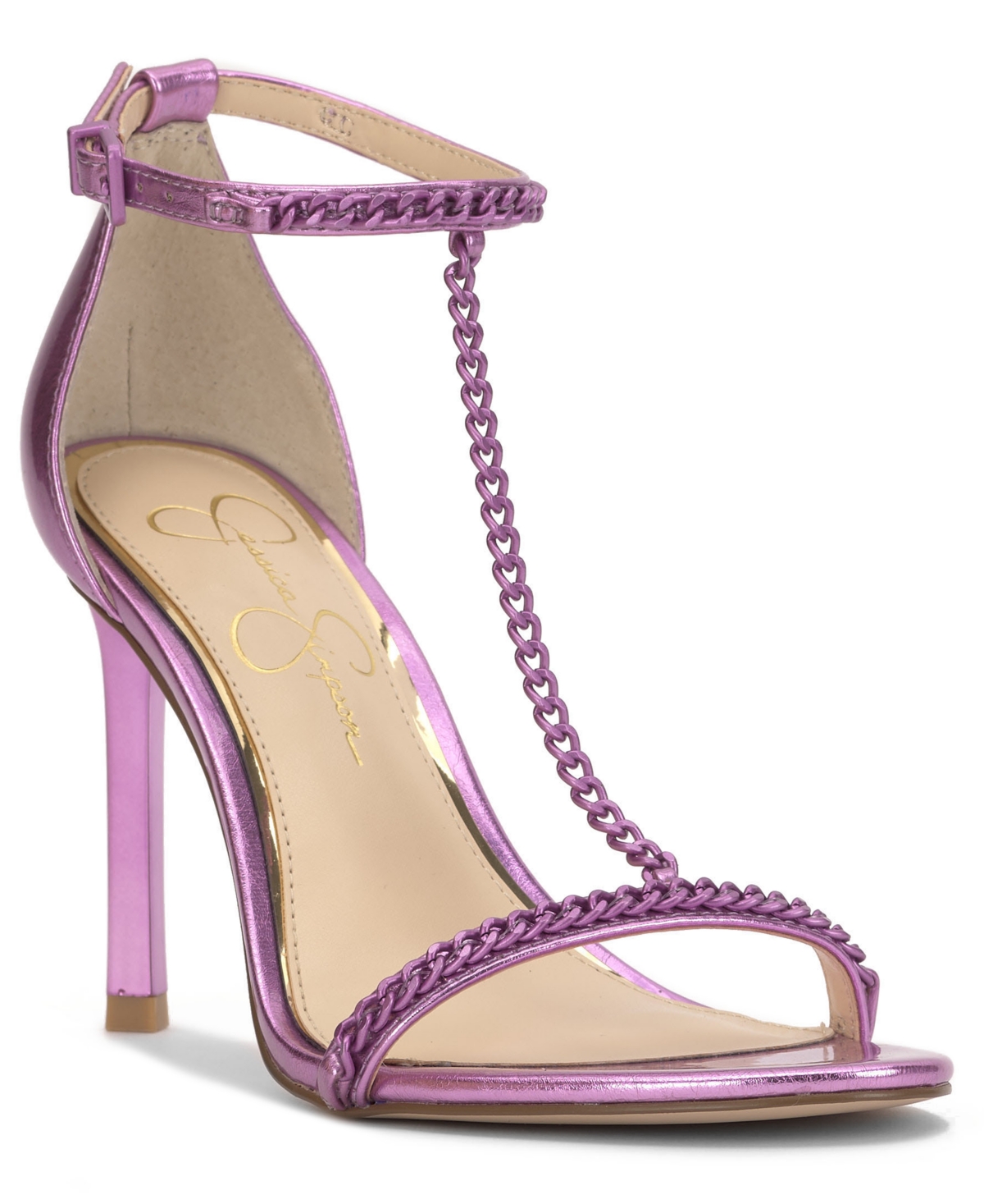 Shop Jessica Simpson Women's Qiven T-strap Dress Sandals In Pale Purple