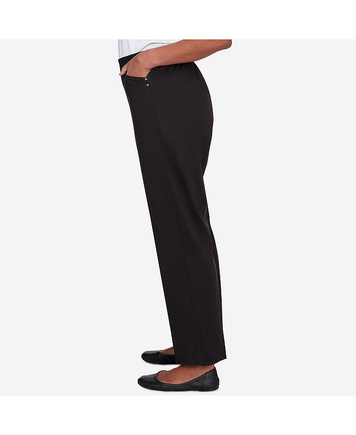 Alfred Dunner Women's Opposites Attract Average Length Sateen Elastic ...