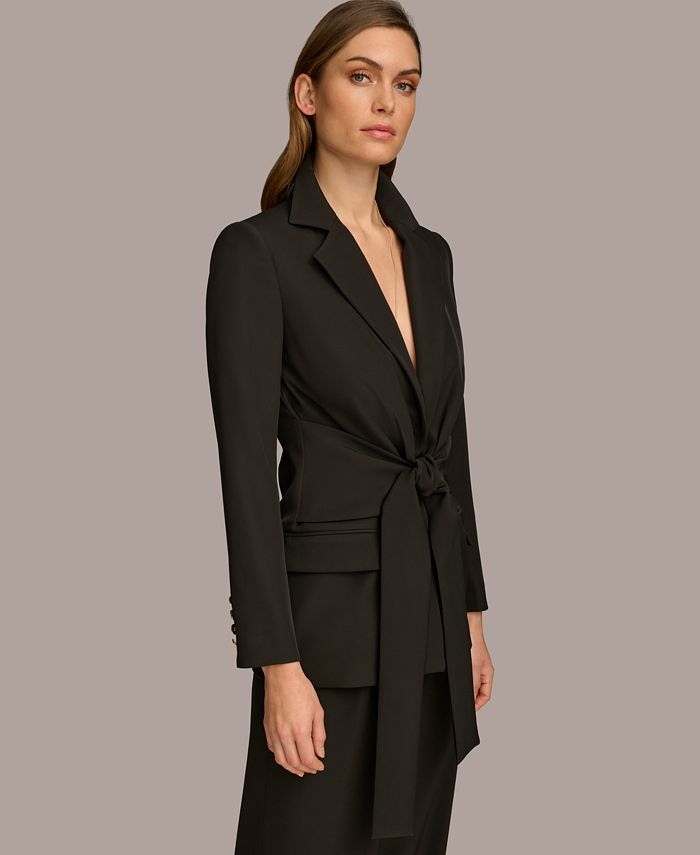 Donna Karan Women's Tie-Front Blazer - Macy's