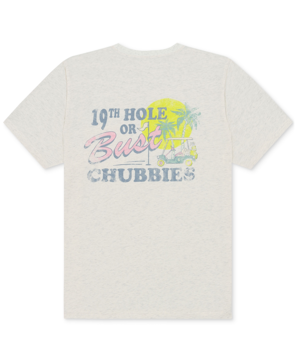 Shop Chubbies Men's The Par-tee Logo Graphic Pocket T-shirt In Off White Heather
