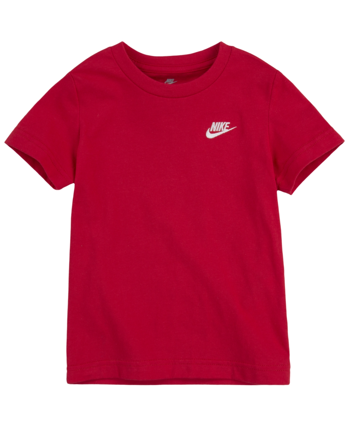 Shop Nike Toddler Boys Sportswear Embroidered Futura Short Sleeve T-shirt In University Red,white