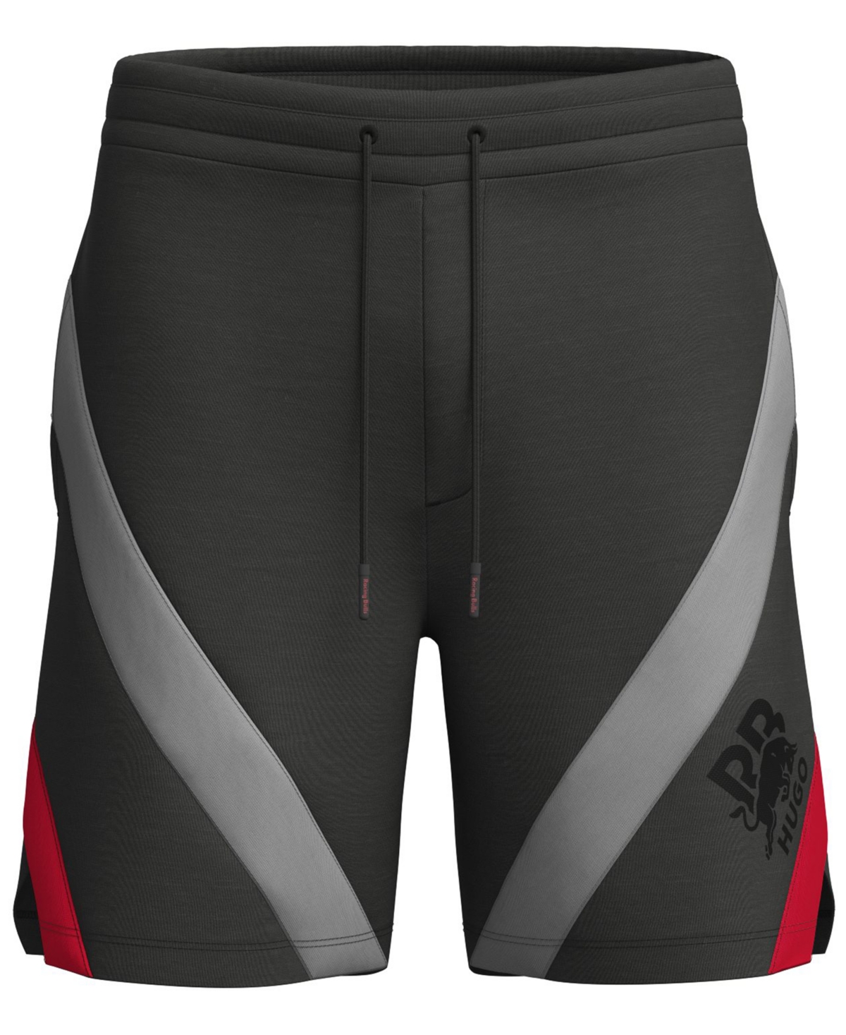 by Hugo Boss Men's Colorblocked Logo Oversized 7.6" Shorts - Blk