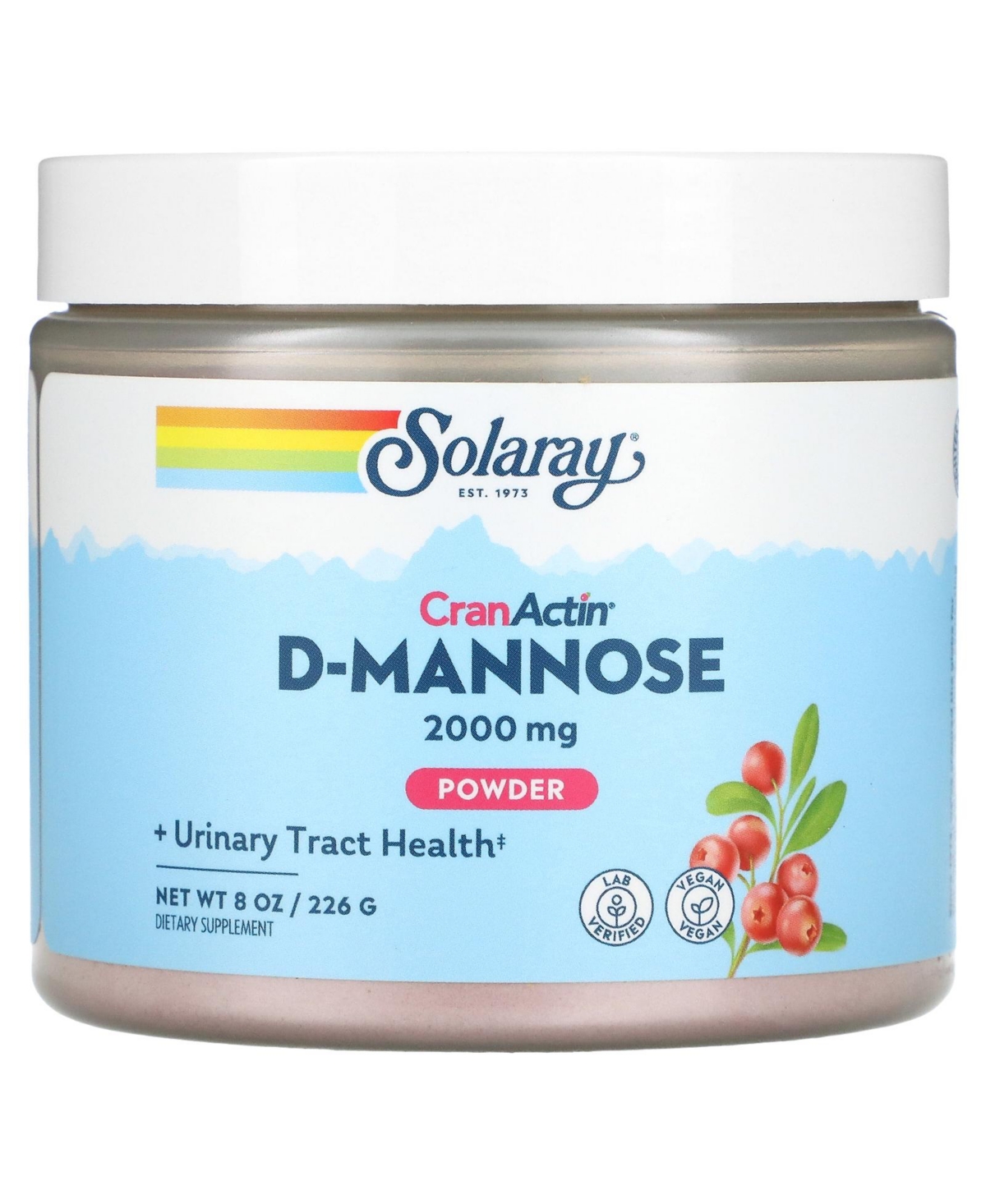 D-Mannose with CranActin Powder 2 000 mg - 8 oz (226 g) - Assorted Pre-pack (See Table
