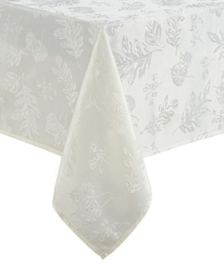 Elrene Elegant Woven Leaves Jacquard Damask Tablecloth, 60" x 102"