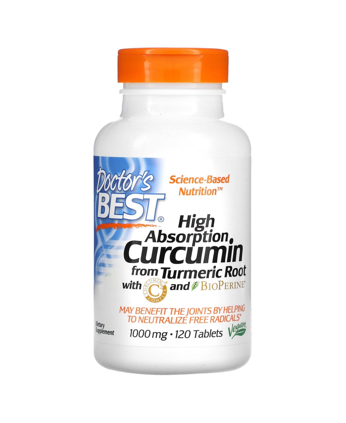 High Absorption Curcumin , 1,000 mg, 120 Tablets, Dietary Supplements - Assorted Pre-pack (See Table
