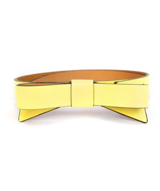 Kate Spade New York Women\'s Rhinestone Bow Genuine Leather Belt in True White Kate Spade New York Women main image 4