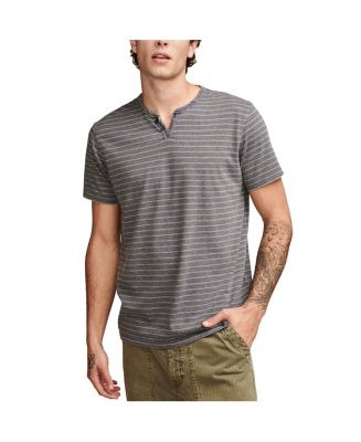 Lucky Brand Men's Venice Burnout Stripe Notch Neck T-shirt - Macy's