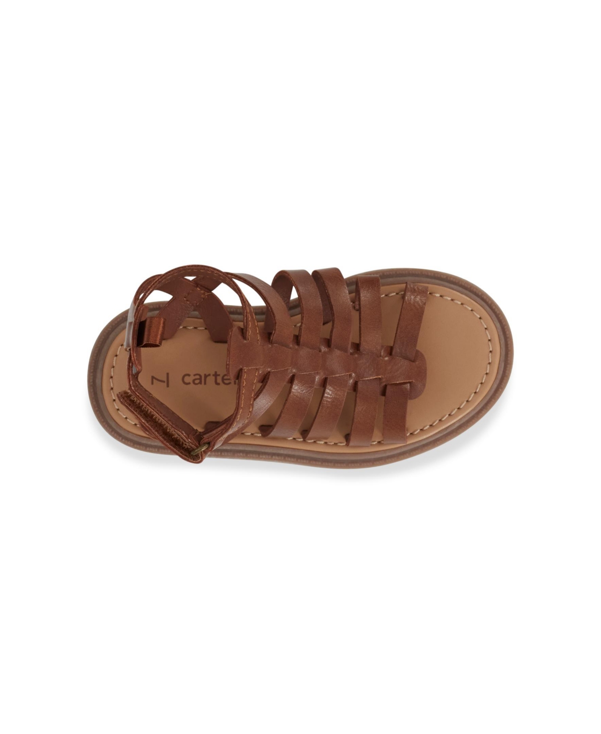CARTER'S LITTLE GIRLS RONDA HOOK AND LOOP BROWN SANDAL 