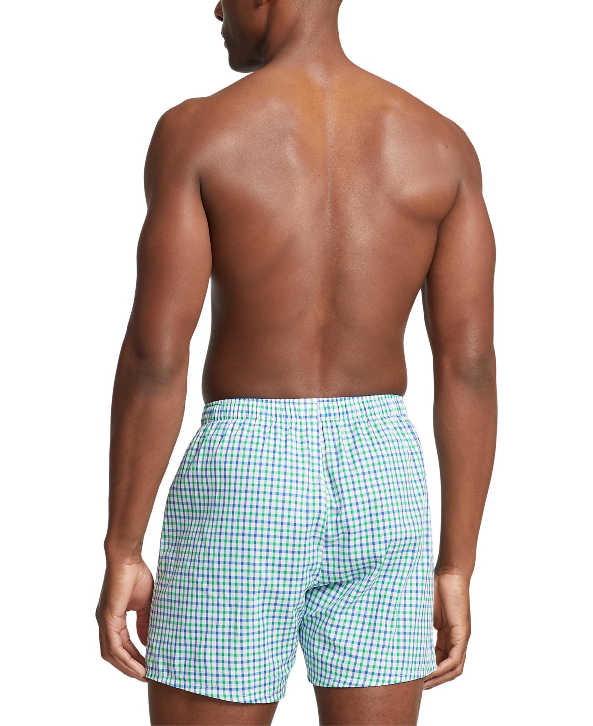 Shop Polo Ralph Lauren Men's Woven Cotton Boxer Shorts In Springs Plaid Curise Navy Pp
