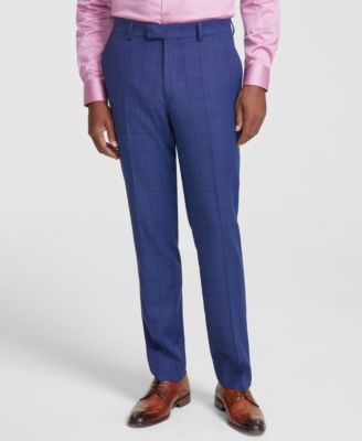 Men's Slim-Fit Windowpane Check Suit