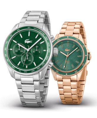 Men's Boston Chronograph Silver-tone Stainless Steel Bracelet Watch 42mm