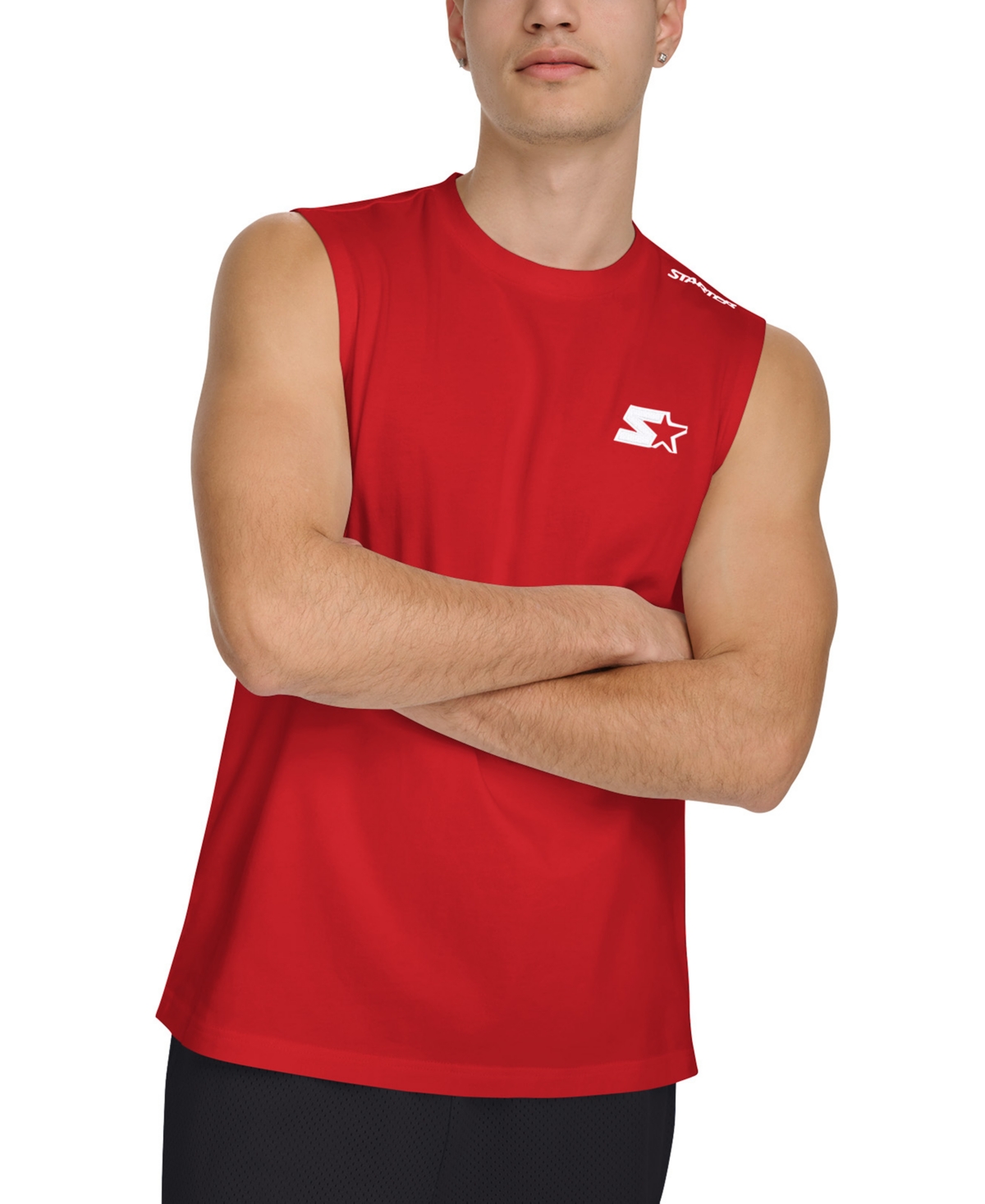 Men's Regular-Fit Logo Graphic Sleeveless T-Shirt - Green