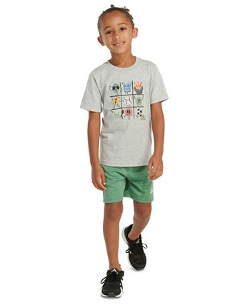 Spider-Man Boys Hooded Cosplay Tee And Shorts, 2 Piece Outfit Set Sizes 4 10
