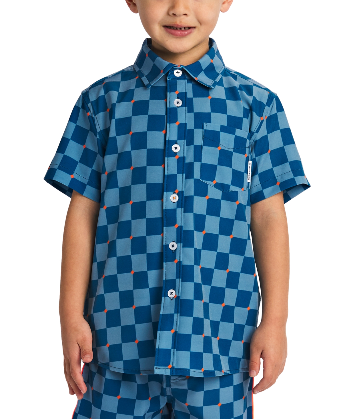 Sovereign Code Kids' Toddler & Little Boys Stanley Printed Shirt In Dark Blue