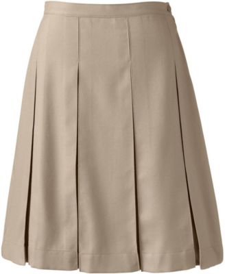 Plus Size Box Pleat Skirt Top of Knee