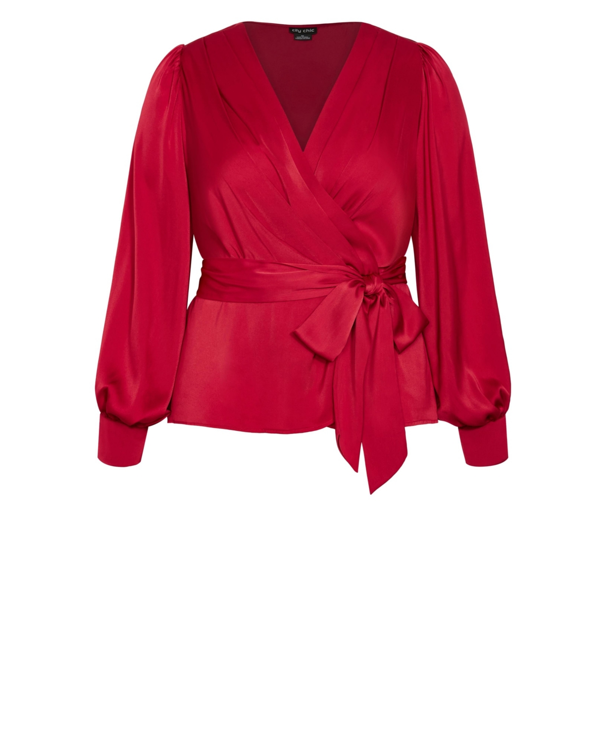 City Chic Plus Size V-neck Wrap Top