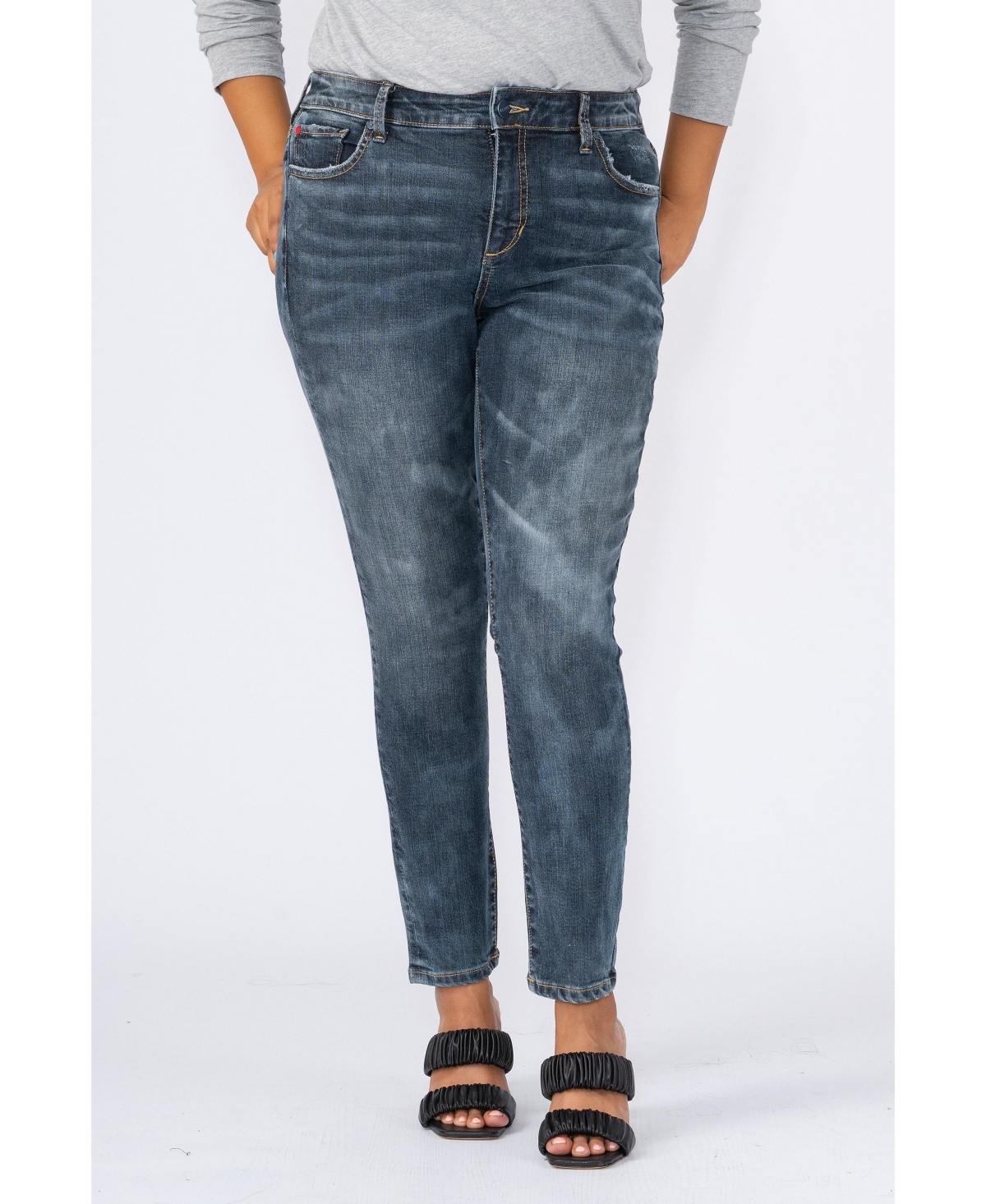 Plus Size High Rise Ankle Skinny Jeans - Emory