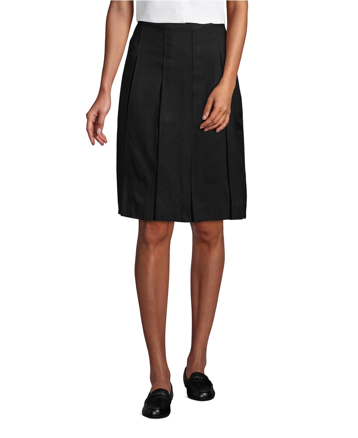 Women's Box Pleat Skirt Top of Knee - Khaki