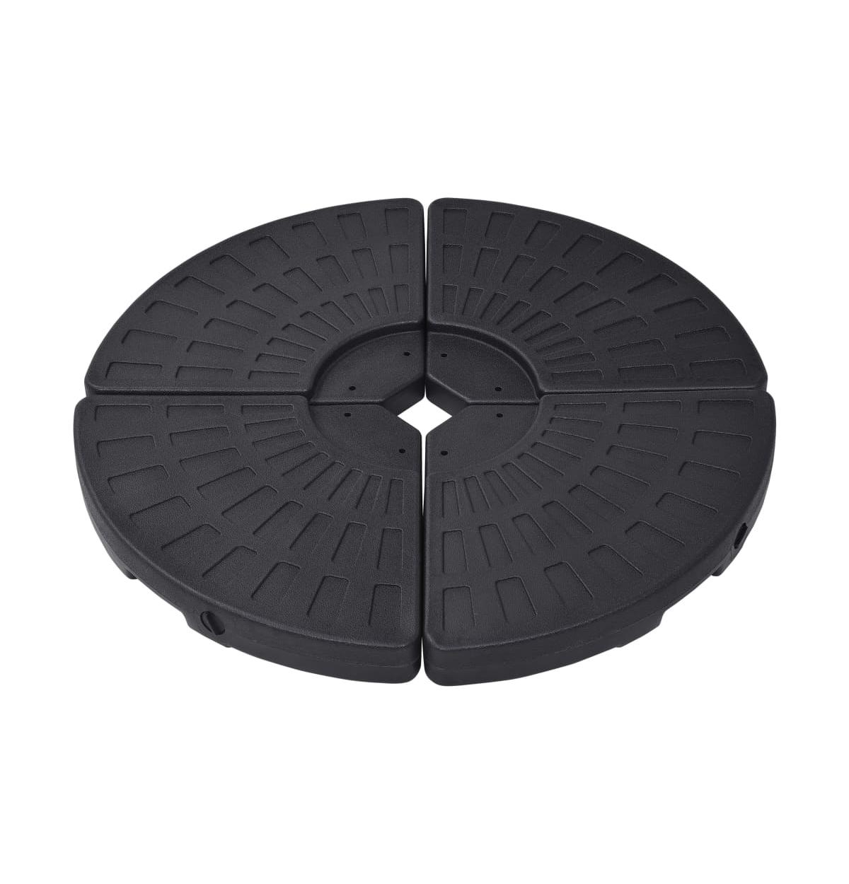 Umbrella Base Fan-shaped 4 pcs Black - Black
