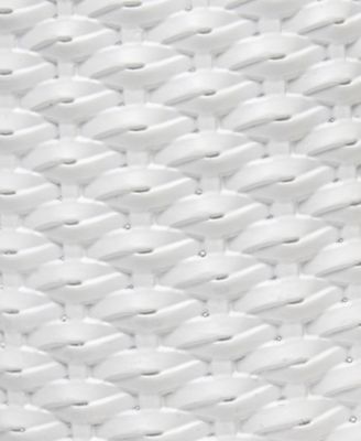 20.4" Tall Traditional Ceramic Purled Texture Bedside Table Desk Lamp with White Fabric Drum Shade